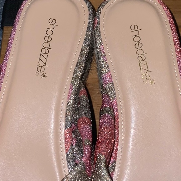 Coral Glitter Platform Sandal - Picture 7 of 9